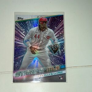 Topps Stars of MLB Card with White and Red Uniform